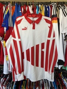 1990s PUMA TEMPLATE FOOTBAL SHIRT SOCCER JERSEY LONG SLEEVE VINTAGE sz XL - Picture 1 of 11