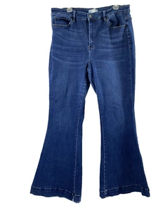 Jeans blu Vervet donna taglie forti 18 lavaggio medio denim fondo a campana festival - Foto 1 di 13