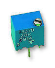 TRIMMER, POTENTIOMETER, 2K, 15TURN, THD, Variable/Trimming Resistor/T63YB202KT20