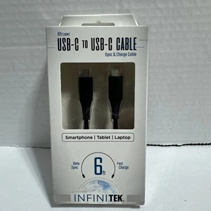 Infinitek Cavo da USB-C a USB-C da 6 piedi sincronizzazione e ricarica nero - Foto 1 di 2