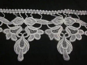 8+ yards 4" off white Bell flower rayon Venise lace Venice lace - Picture 1 of 1