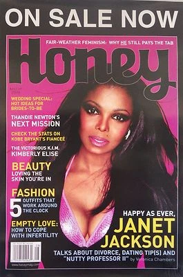 Janet Jackson Cleavage HONEY Magazine 2000 Original 24x36" NOS~RARE Music Poster - Image 1 of 4