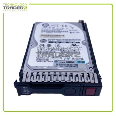 LOT OF 2 652605-B21 HP 146GB 15K SAS SC 6G 2.5" Hard Drive 653950-001 518216-002 - Image 1 of 3