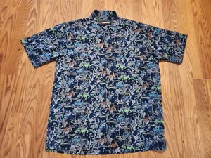 Vintage 2000s Fubu All Over Print Hawaiian Shirt Sz M? - Picture 1 of 5