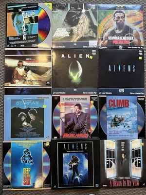 Lot of 12 Classic Laserdisc Sci-Fi Movies 70's/80's predator star wars alien Foto 1 de 4