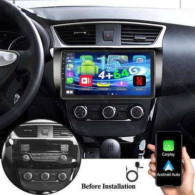 4+64G para 2012-2019 Nissan Sentra Sylphy Android 15 rádio de carro estéreo Carplay GPS - Imagem 1 de 4