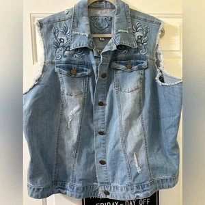 Klassische blaue Denim Jeans mit Distressed Effekten - Bild 1 von 3