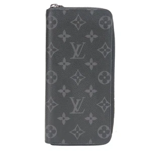 USED LOUIS VUITTON Purse Zippy Wallet Vertical M62295 Monogram Eclipse black... - Picture 1 of 15