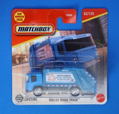 Matchbox MBX EV Trash Truck  62/125 2025 Electric Utility  OVP MB1523 JBR32 - Bild 1 von 2