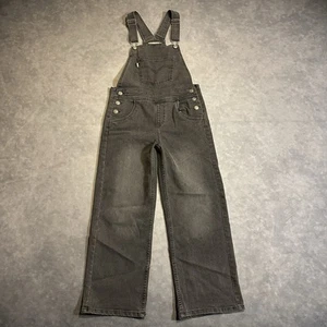 Vintage Levis SilverTab Overalls Girls 12 Black Denim Y2K Outdoor - Picture 1 of 12