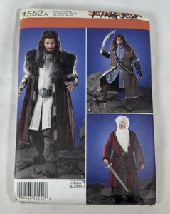 Simplicity Pattern Dwarf Thorin Balin Kili Hobbit Medieval Costume Size XS-XL - Picture 1 of 4