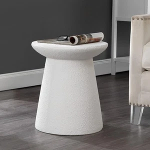 TBL1108A Hollie 18" Minimalist Modern Drum Indoor/Outdoor Accent Table Pedest... - Picture 1 of 6