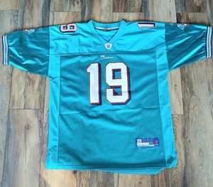 Reebok MIAMI DOLPHINS Ted Ginn #19 Trikot 2XL 56 aufgenäht genäht NFL Equipment - Bild 1 von 6