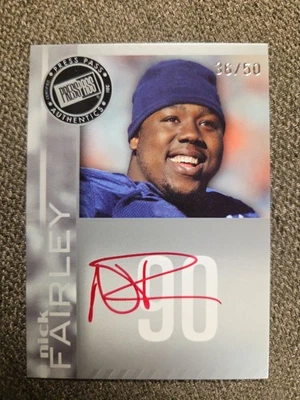 2011 Press Pass Signings Nick Fairley #PPS-NF Silver Red Ink /50 (AU, RC) - Image 1 of 2
