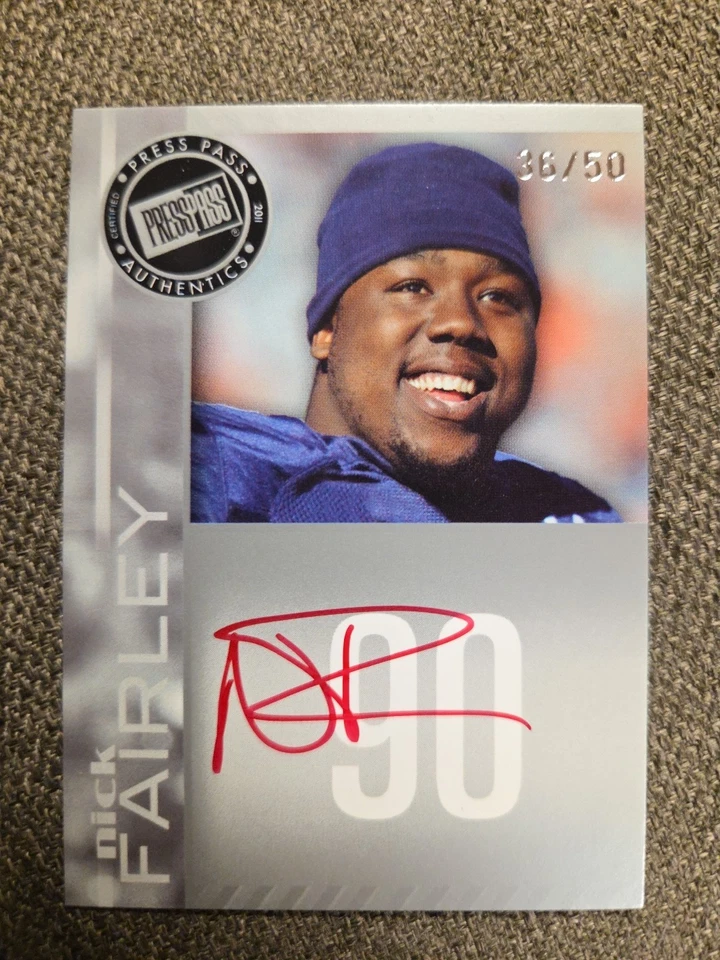 Press Pass Signings Nick Fairley 2011 #PPS-NF tinta roja plateada/50 (AU, RC) Foto 1 de 2