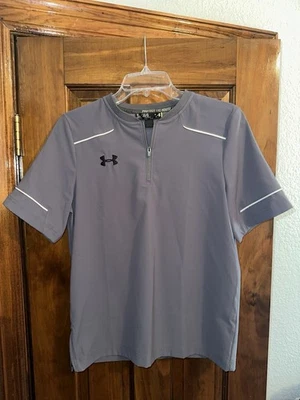 Under Armour Baseball Warm Up Youth Large Boys Short Sleeve Gray - Image 1 of 3
