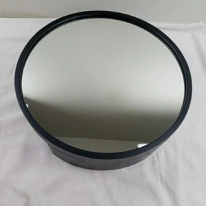 Round Medicine Cabinet 19.5" x 19.5" Bathroom Mirror, Black shelves Storage - Picture 1 of 14