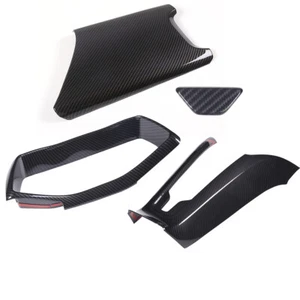 4pcs ABS Carbon Fiber Interior Console Cover Trim Sets Für Corvette C8 2020-23 - Bild 1 von 21