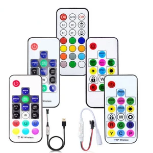 USB/DC RF 14/17/21Keys ws2812 ws2811 RGB IC Led Strip Remote Controller dimmer - Picture 1 of 18
