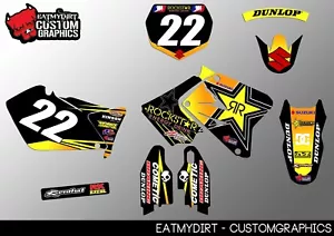 FOR SUZUKI RM 125 250 2002-2017 CUSTOM GRAPHICS KIT STICKERS MOTOCROSS DECALS MX - Picture 1 of 2