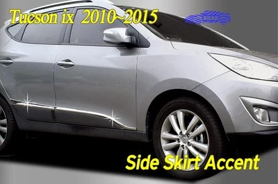 Faldón lateral cromado adorno moldeado plateado B675 para Hyundai Tucson 2010~15 Foto 1 de 4