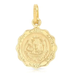 14K Yellow Gold Religious Communion Baptism Pendant for Necklace Chain - Picture 1 of 6