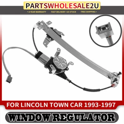 Front Left Driver Power Window Regulator w/ Motor for Lincoln Town Car 1993-1997 - Image 1 of 4
