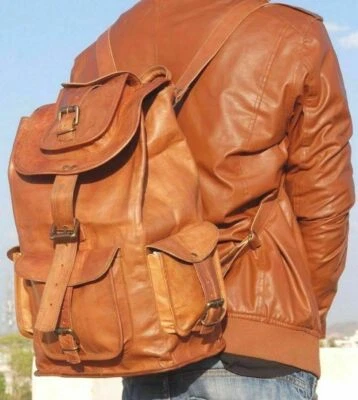 GENUINE Travel Rucksack Leather Backpack Bags Shoulder Laptop Mens School Coach - Image 1 of 4