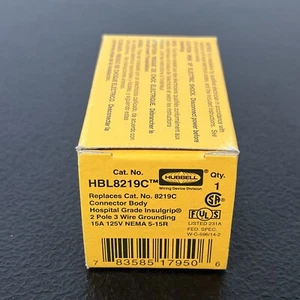 Hubbell Hbl8219c Stecker,5-15R,15A,125V - Bild 1 von 3