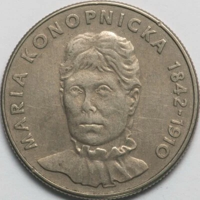 Poland 20 zloty 1978 Maria Konopnicka (VF-XF) (#7867) - Image 1 of 2