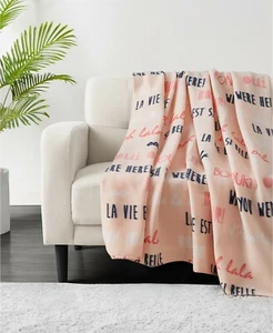 Infinity Home Throw Blanket Lightweight Fleece 50 x 60 Multicolor Paris NWT - Picture 1 of 1