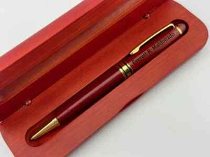 Personalized Bamboo Wood Ballpoint Pen Executive Custom Engraved Thoughtful Gift - Picture 1 of 14