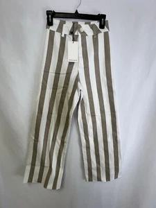 MIOU MUSE The Petersen Striped Pant beige+cream NWT sz S - Picture 1 of 4