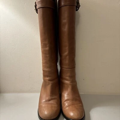 Botas de Montar Prialpas Cuero Marrón Camel Talla 6 M Hechas en Italia Mujer Foto 1 de 4
