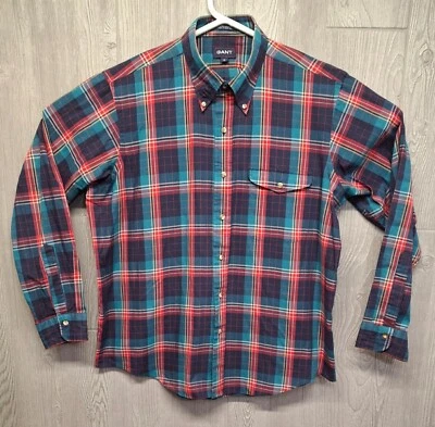Vintage Gant Shirt Mens XL Foxhunt Plaid Button Down Pocket Hong Kong Long SL - Image 1 of 4