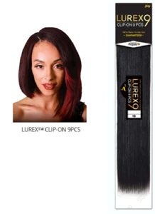ROYAL IMEX ZURY LUREX 100% HUMAN HAIR CLIP ON EXTENSIONS 9 PCS HIGH QUALITY 22" - Picture 1 of 7