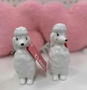 Juego de 2 caniches de cerámica decoración perro - Imagen 1 de 7