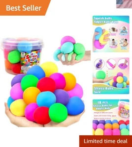 Non-Toxic Stress Balls - 18 Colorful Fidget Toys for Parties & Classroom Fun - Picture 1 of 8