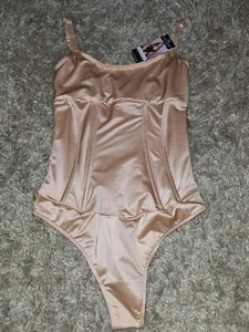 Sofia Vergara Size Small Sculpting Corset Thong Bodysuit Toasted Almond Nwt (B17 - Picture 1 of 2