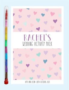 Personalised Children's Wedding Activity Pack Book and Pencil