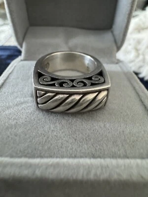 Anillo Brighton De Colección Grueso Alto Diseño Plata Esterlina Talla 6 Foto 1 de 4