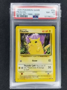 Pokemon TCG PSA 8 1999-2000 Base Set "4th Print" Pikachu 58/102 - Picture 1 of 2