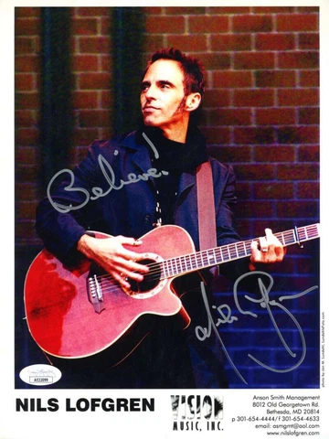 NILS LOFGREN SIGNED 8X10 PHOTO AUTOGRAPH E STREET BAND JSA COA D3772 Cover