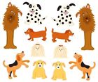 ~ Playful Dogs Pet Spotty Silly Fun Dog Puppy Puppies Mrs Grossman Stickers ~