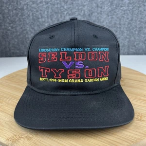 1996 Seldon vs. Mike Tyson Boxeo Match Gorra Snapback Negro Las Vegas MGM - Imagen 1 de 16