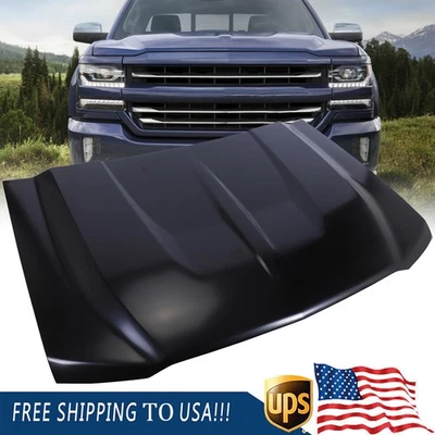 Hood Panel For Chevrolet Silverado 1500 2016-2018 Primed 23392664 Foto 1 de 4