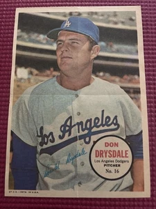 1967 Topps Pin Up Don Drysdale Los Angeles Dodgers MLB HOF EX-NM Centered - Bild 1 von 12