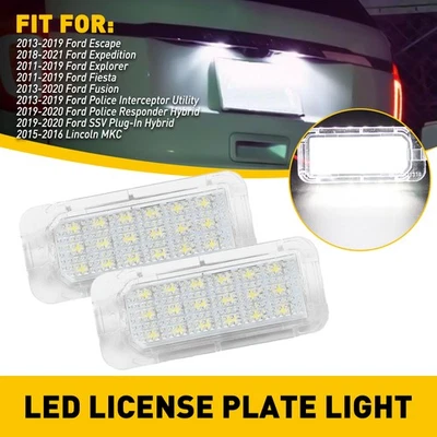 2X Placa de matrícula LED para luces Ford Escape 2013-2019 Ford Expedition 2018-2021 Foto 1 de 4