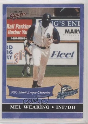 2000 Multi-Ad Sports Bridgeport Bluefish 1999 Champions Set Mel Wearing #34 - Image 1 of 2