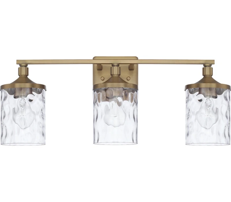 HomePlace 128831AD-451 Colton Vanity, 3-Light 300 Total Watts, Aged Brass - Image 1 of 1